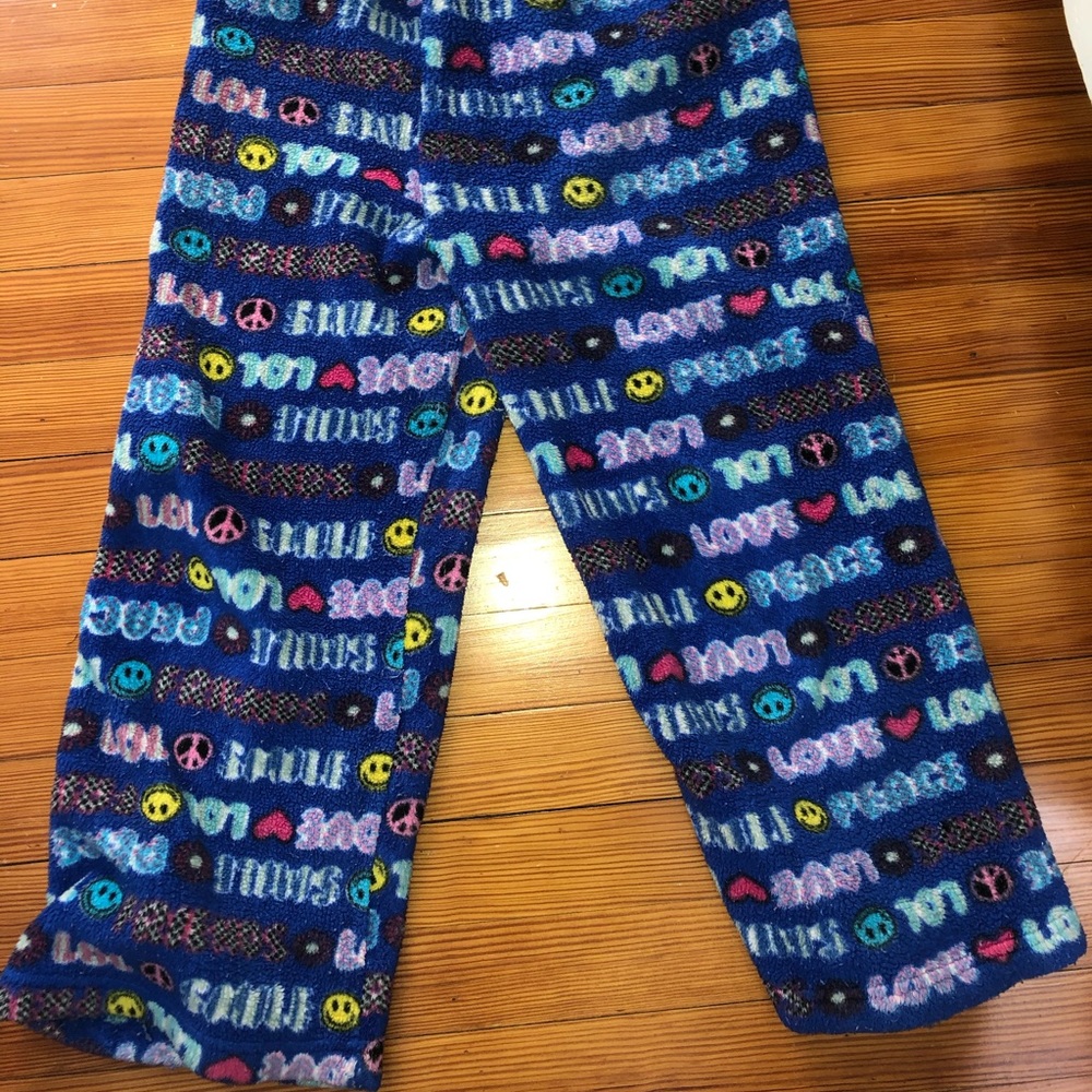 Dennys blue fuzzy PJ pants!